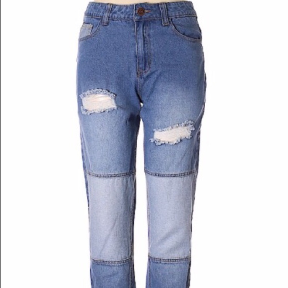 Patched Jeans